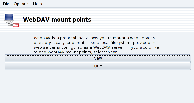 Managing WebDAV Mounts Points