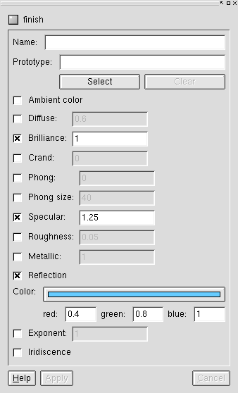 finish dialog